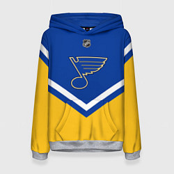 Толстовка-худи женская NHL: St. Louis Blues, цвет: 3D-меланж