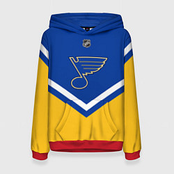 Толстовка-худи женская NHL: St. Louis Blues, цвет: 3D-красный