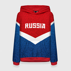 Толстовка-худи женская Russia Team, цвет: 3D-красный