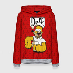 Толстовка-худи женская Duff Beer, цвет: 3D-меланж