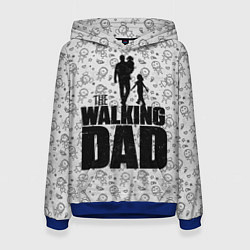 Толстовка-худи женская Walking Dad, цвет: 3D-синий