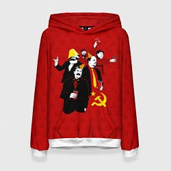 Толстовка-худи женская Communist Party, цвет: 3D-белый
