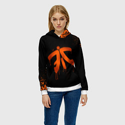 Толстовка-худи женская Fnatic: Black collection, цвет: 3D-белый — фото 2