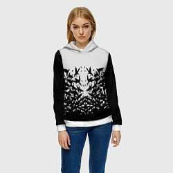 Толстовка-худи женская Птичий вихрь, цвет: 3D-белый — фото 2