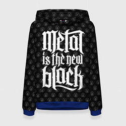 Толстовка-худи женская Metal is the new Black, цвет: 3D-синий