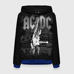 Толстовка-худи женская AC/DC: Rock You, цвет: 3D-синий