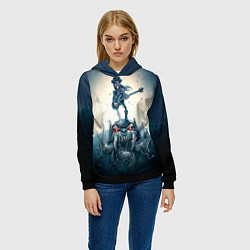 Толстовка-худи женская Motorhead Guitarist, цвет: 3D-черный — фото 2