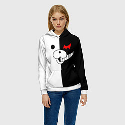 Толстовка-худи женская Monokuma, цвет: 3D-белый — фото 2