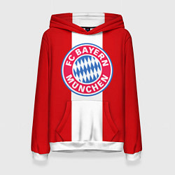 Толстовка-худи женская Bayern FC: Red line, цвет: 3D-белый