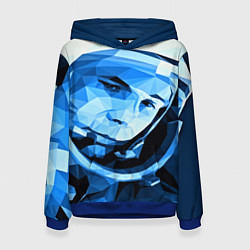 Толстовка-худи женская Gagarin Art, цвет: 3D-синий