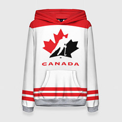 Толстовка-худи женская Canada Team, цвет: 3D-меланж