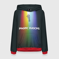 Толстовка-худи женская Imagine Dragons, цвет: 3D-красный