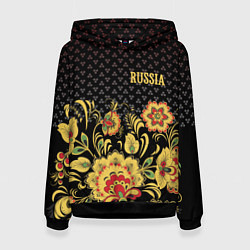 Женская толстовка Russia: black edition