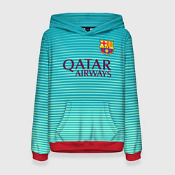 Толстовка-худи женская Barcelona FC: Aqua, цвет: 3D-красный