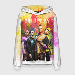 Толстовка-худи женская Coldplay, цвет: 3D-белый