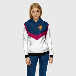 Толстовка-худи женская Barcelona FC: Sport, цвет: 3D-черный — фото 2