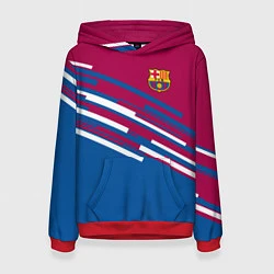 Толстовка-худи женская Barcelona FC: Sport Line 2018, цвет: 3D-красный
