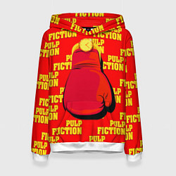 Толстовка-худи женская Pulp Fiction: Boxing glove, цвет: 3D-белый