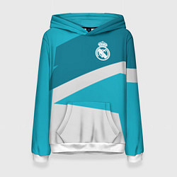 Толстовка-худи женская FC Real Madrid: Sport Geometry, цвет: 3D-белый