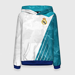 Толстовка-худи женская FC Real Madrid: Abstract, цвет: 3D-синий