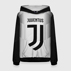 Толстовка-худи женская FC Juventus: Silver Original, цвет: 3D-черный