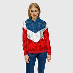 Толстовка-худи женская Форма России, цвет: 3D-красный — фото 2