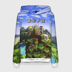 Толстовка-худи женская Minecraft: Вера, цвет: 3D-белый