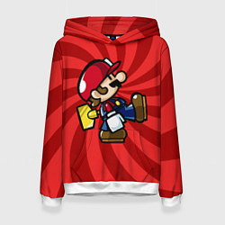 Толстовка-худи женская Super Mario: Red Illusion, цвет: 3D-белый