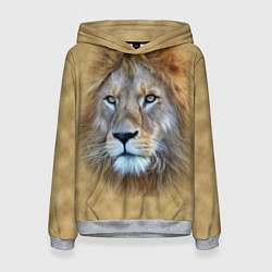 Толстовка-худи женская Песчаный лев, цвет: 3D-меланж