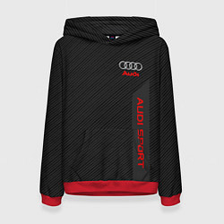 Толстовка-худи женская Audi: Sport Line, цвет: 3D-красный