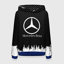 Толстовка-худи женская Mercedes-Benz: Black Side, цвет: 3D-синий