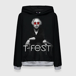 Толстовка-худи женская T-Fest: Black Style, цвет: 3D-меланж