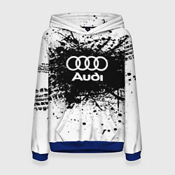 Толстовка-худи женская Audi: Black Spray, цвет: 3D-синий
