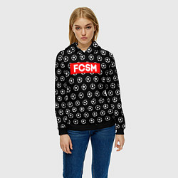 Толстовка-худи женская FCSM Supreme, цвет: 3D-черный — фото 2