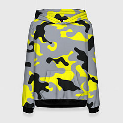 Женская толстовка Yellow & Grey Camouflage