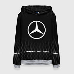Толстовка-худи женская Mercedes: Black Abstract, цвет: 3D-меланж