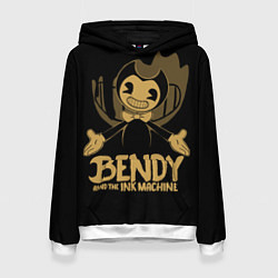 Толстовка-худи женская Bendy And the ink machine, цвет: 3D-белый