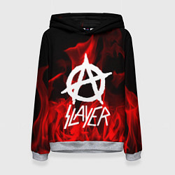 Толстовка-худи женская Slayer Flame, цвет: 3D-меланж