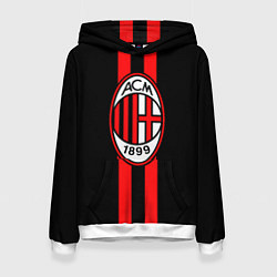 Толстовка-худи женская AC Milan 1899, цвет: 3D-белый