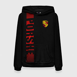 Толстовка-худи женская Porsche: Red Line, цвет: 3D-черный