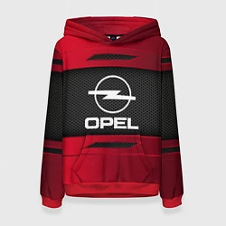 Толстовка-худи женская Opel Sport, цвет: 3D-красный