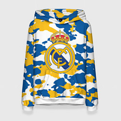 Толстовка-худи женская Real Madrid: Camo, цвет: 3D-белый