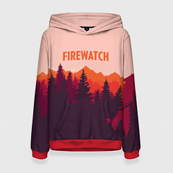 Толстовка-худи женская Firewatch: Orange Style, цвет: 3D-красный