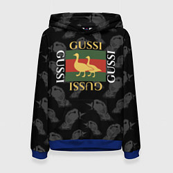 Толстовка-худи женская GUSSI Style, цвет: 3D-синий