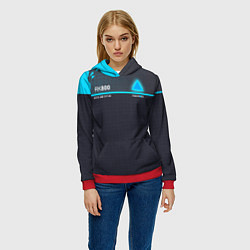 Толстовка-худи женская Detroit: RK800, цвет: 3D-красный — фото 2