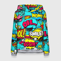 Толстовка-худи женская Кислотный поп-арт, цвет: 3D-меланж