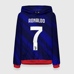 Толстовка-худи женская Ronaldo 7: Blue Sport, цвет: 3D-красный