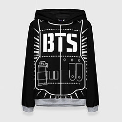 Толстовка-худи женская BTS ARMY, цвет: 3D-меланж