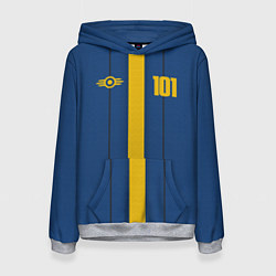 Толстовка-худи женская Fallout: Vault 101, цвет: 3D-меланж