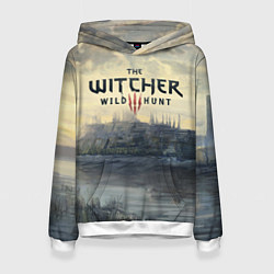 Толстовка-худи женская The Witcher 3: Wild Hunt, цвет: 3D-белый